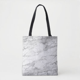 Bolso De Tela Mármol gris y blanco