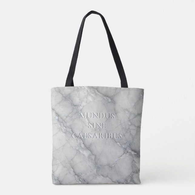Bolso De Tela Mármol "Mundus Sine Caesaribus" (Reverso)