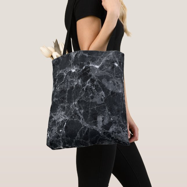 Bolso De Tela Mármol negro (Detalle)