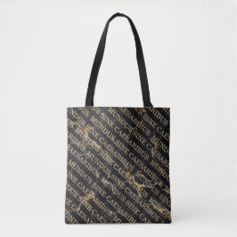 Bolso De Tela Mármol negro "Mundus Sine Caesaribus"