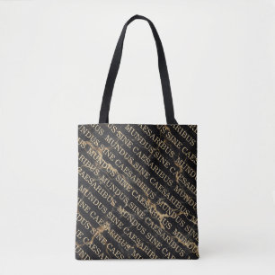 Bolso De Tela Mármol negro "Mundus Sine Caesaribus"