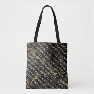 Bolso De Tela Mármol negro "Mundus Sine Caesaribus"