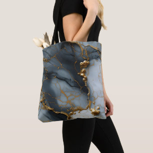 Bolso De Tela Mármol Onyx Humeante con Venas Doradas
