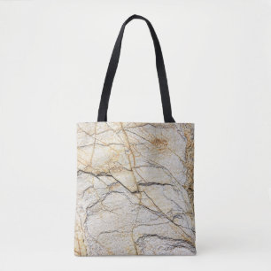 Bolso De Tela Mármol texturizado marrón y negro