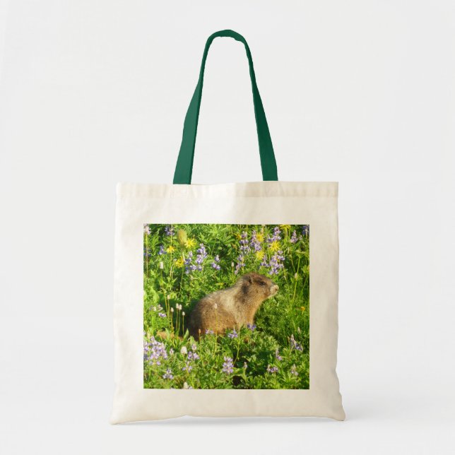 Bolso De Tela Marmot en Mont Rainier Wildflowers (Frente)
