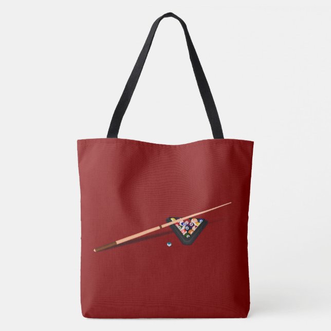 Bolso De Tela Maroon Billiard Table (Reverso)