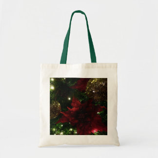 Bolso De Tela Maroon y el árbol de Navidad dorado I foto de vaca