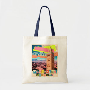 Bolso De Tela Marrakech Marruecos Viaje Koutoubia Horizonte Vint