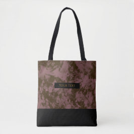 Bolso De Tela Marrón Moteado | Tote Elegante de Fiesta