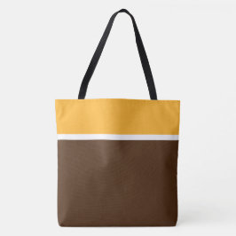 Bolso De Tela Marrón Otoño Amarillo Naranja Blanco Bloque de Col