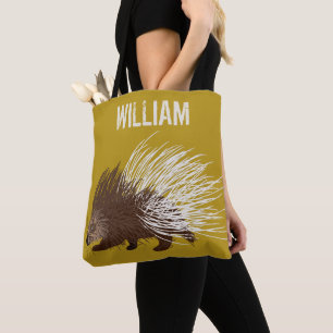 Bolso De Tela Marrón personalizado y mostaza