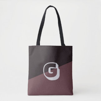 Bolso De Tela Marrón y negro