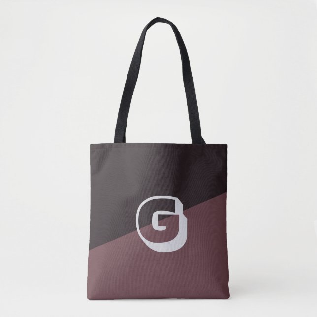 Bolso De Tela Marrón y negro (Anverso)