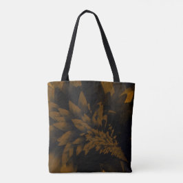 Bolso De Tela Marrón y negro florece