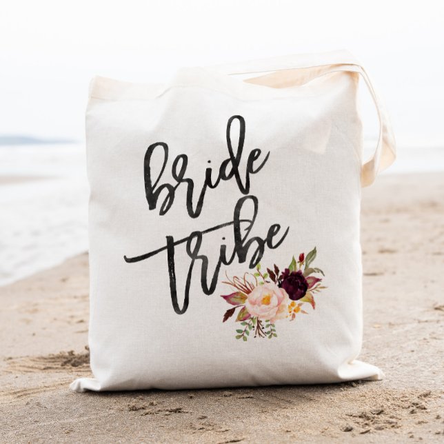 Bolso De Tela Marsala burgundy Floral bride tribe (Subido por el creador)
