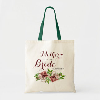 Bolso De Tela Marsala Red Floral Madre de la novia