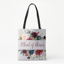 Marsala y Shabby floral de la Marina Chic Maid of 
