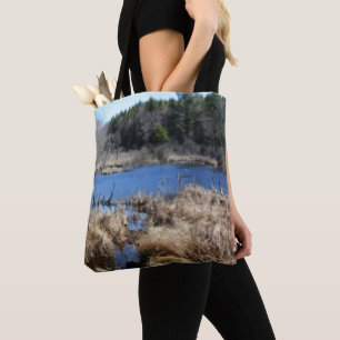 Bolso De Tela Marsh En La Naturaleza De La Primavera