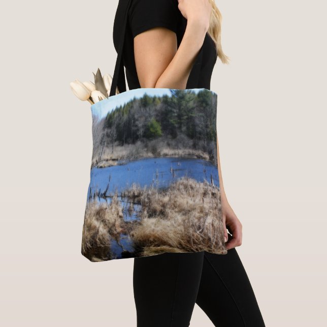 Bolso De Tela Marsh En La Naturaleza De La Primavera (Detalle)