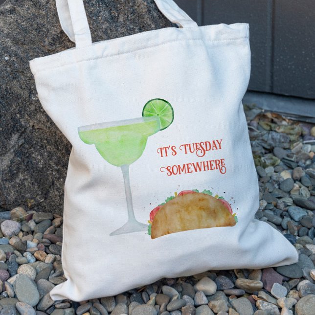 Bolso De Tela Martes en algún lugar Taco y Margarita Tequila (Subido por el creador)