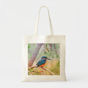 Bolso De Tela Martín pescador encaramado en rama