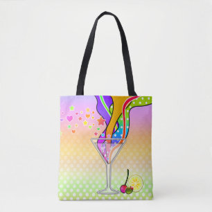 BOLSO DE TELA MARTINI AL ESTILO DEL POP ART DE LOS SESENTA