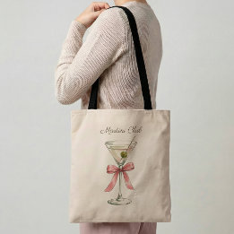 Bolso De Tela Martini Club Cocktail Tote Bag Funny Martini Lover