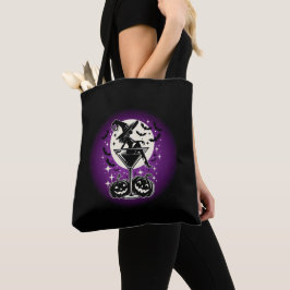 Bolso De Tela Martini de Bruja Morada