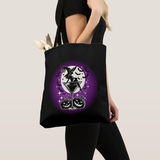 Bolso De Tela Martini de Bruja Morada (Detalle)