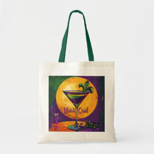 Bolso De Tela Martini de Mardi Gras de mediados de siglo atardec