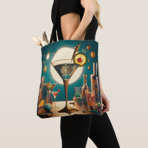 Bolso De Tela Martini futurista de placa de circuito atómico
