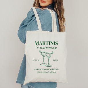 Bolso De Tela Martinis y Matrimonia Bachelorette Weekend