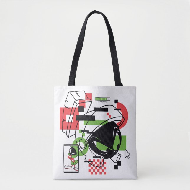 Bolso De Tela MARVIN THE MARTIAN™ Glitch (Anverso)