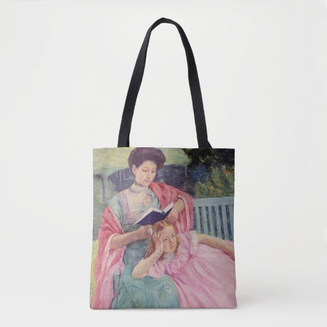 Bolso De Tela Mary Auguste leyendo a su hija, Cassatt (Anverso)
