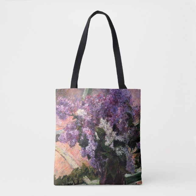 Bolso De Tela Mary Cassatt - Lilacs en una ventana (Anverso)