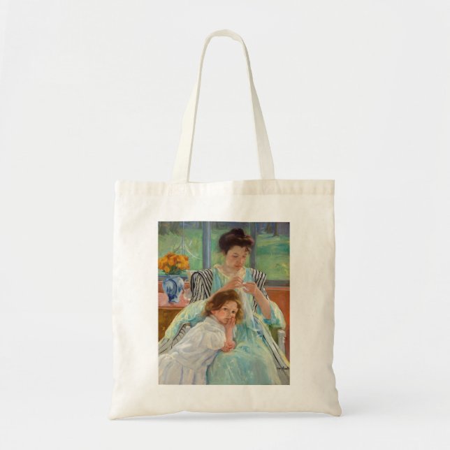 Bolso De Tela Mary Cassatt - Madre joven masticando (Frente)