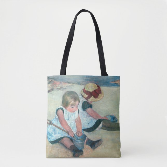 Bolso De Tela Mary Cassatt - Niños jugando en la playa (Anverso)
