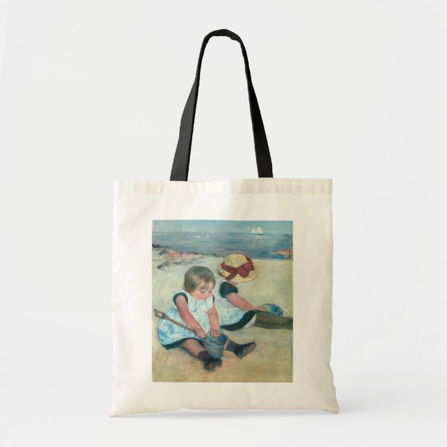 Bolso De Tela Mary Cassatt - Niños jugando en la playa (Frente)