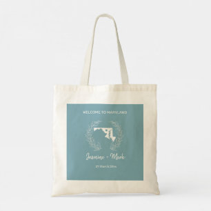 Bolso De Tela Maryland Destino Boda Bienvenida Tote Bag
