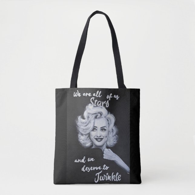 Bolso De Tela Marylin Monroe Retrato Perfección Amarte A Ti Mism (Anverso)