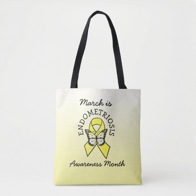 Bolso De Tela Marzo es el mes de sensibilización sobre la endome (Anverso)