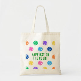 Bolso De Tela Más feliz en el Tote de baloncesto de la Corte