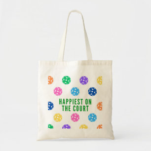 Bolso De Tela Más feliz en el Tote de baloncesto de la Corte