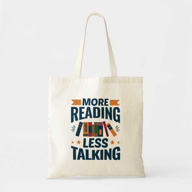 Bolso De Tela Más lectura menos conversación (Frente)