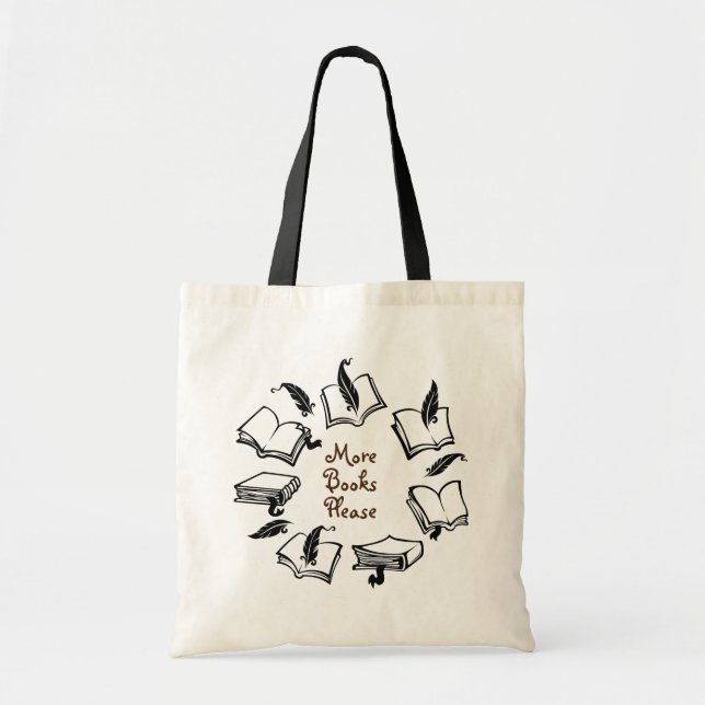 Bolso De Tela Más libros, por favor (Frente)