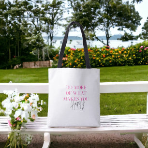 Bolso De Tela Más Mensaje Inspirador Positivo Feliz