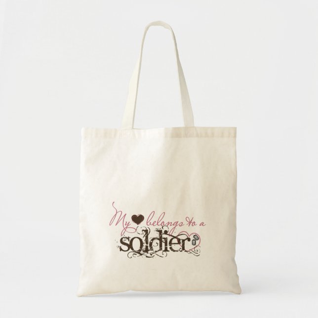 Bolso De Tela más myheartssoldier (Frente)
