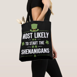 Bolso De Tela Más Probable De Iniciar Las Travesuras St Patrick'