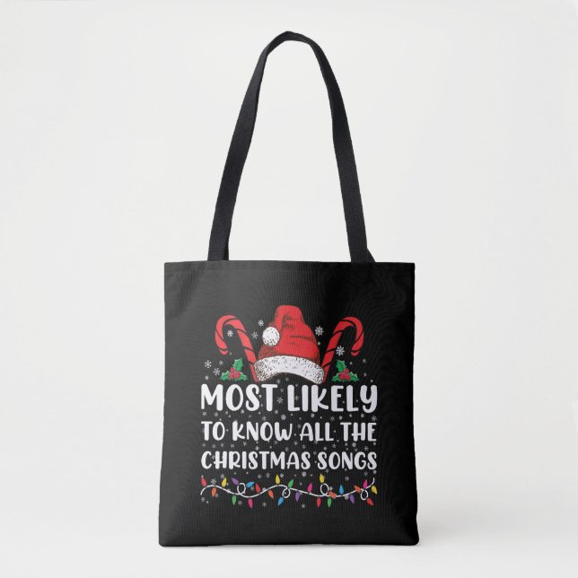 Bolso De Tela Más Probable Que Conozca Todas Las Canciones De Na (Anverso)