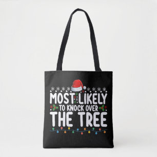 Bolso De Tela Más Probable Que Derribe El Árbol De Navidad